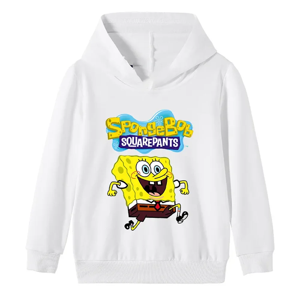 Spongebob Fall boys and girls comfortable hoodie in children's baby pullover top Korean version of children's hoodie tide