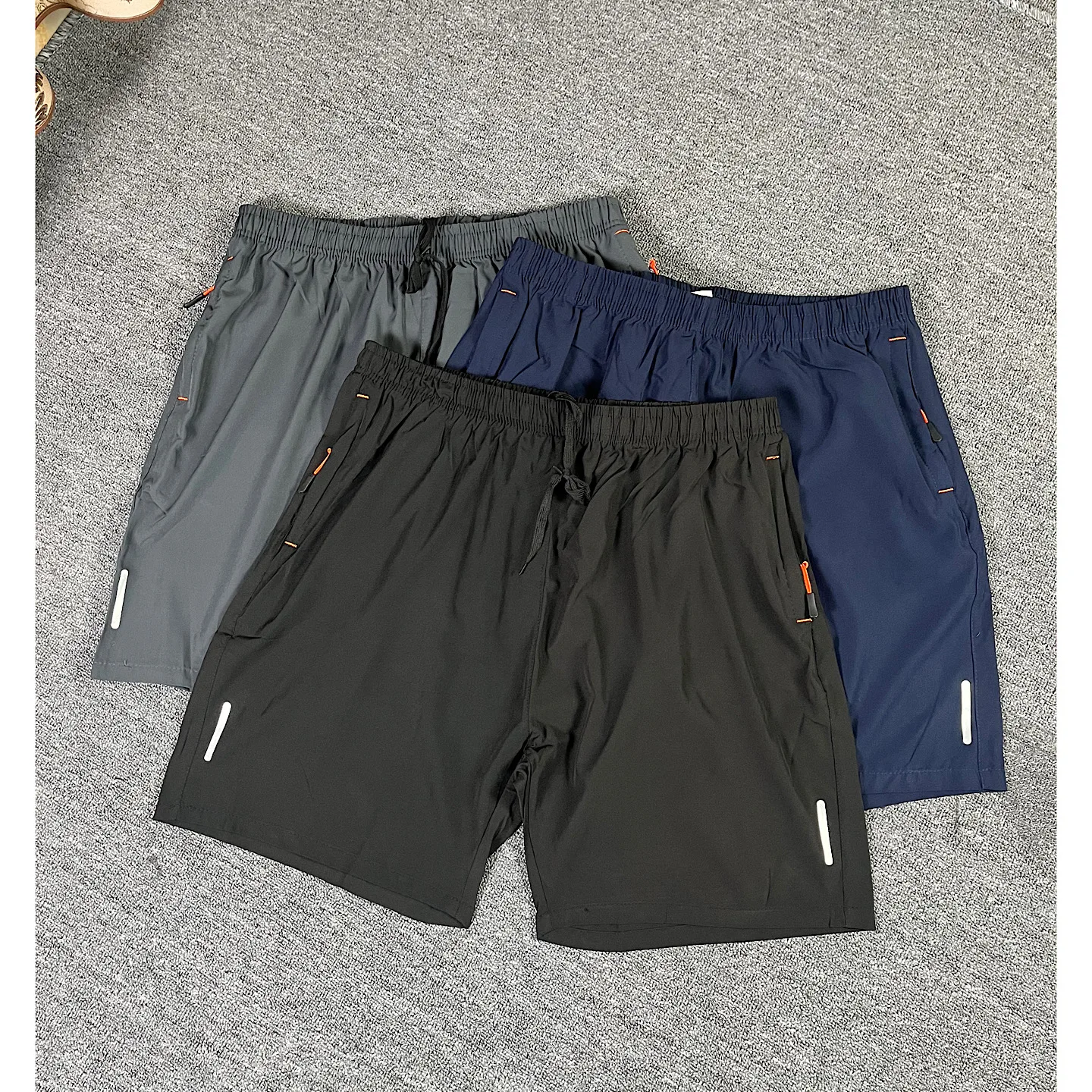 

Loose Fit Ice Silk Running orts Men's Summer Qui Dry plus Size Casual Beach Pants Straight Leg ket Detail mid Low Waist