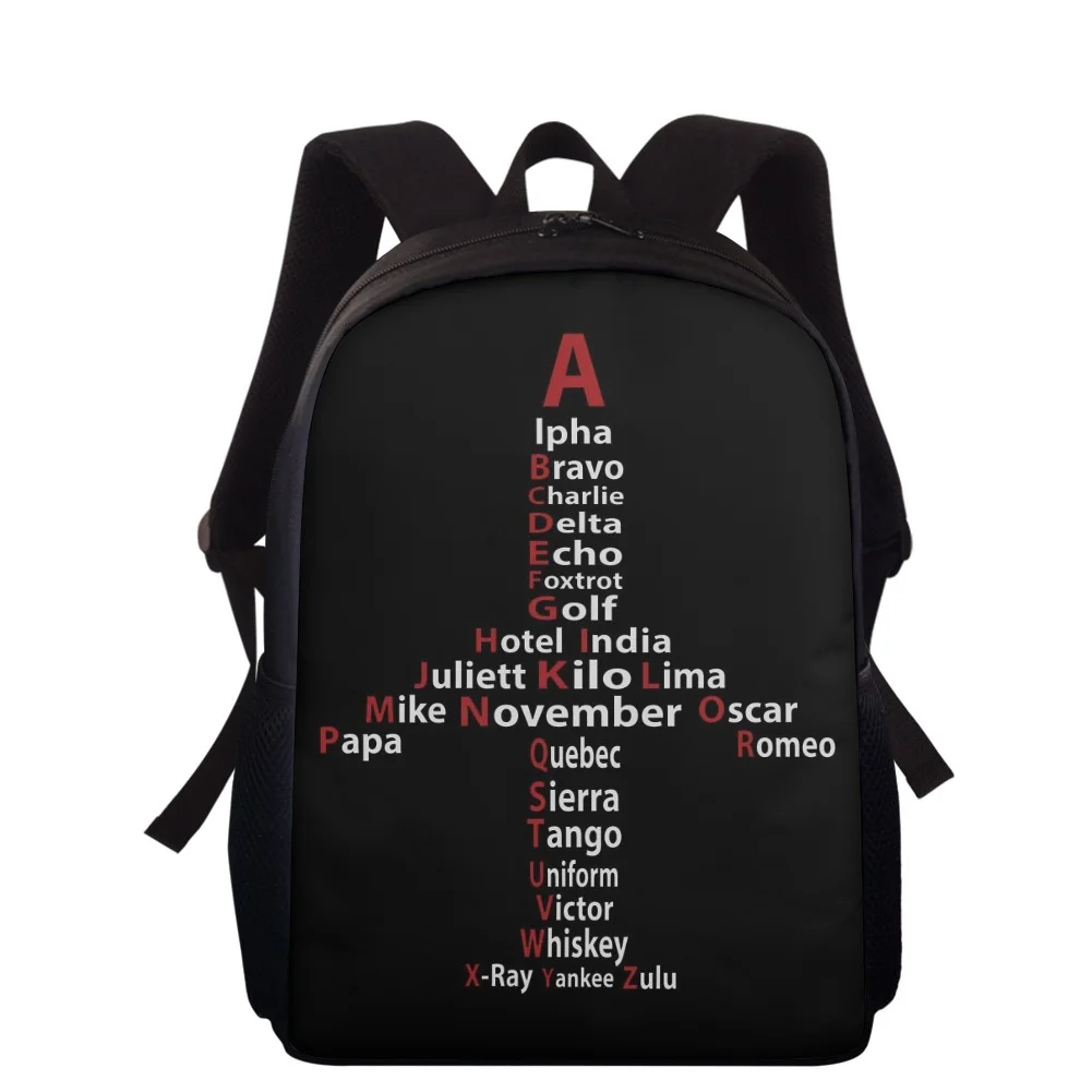 

ELVISWORDS Customizable Teenager School Bags Pilot Printing Backpack Boys Girls Book Bags Laptop Bagpack Fashion Mochila Escolar