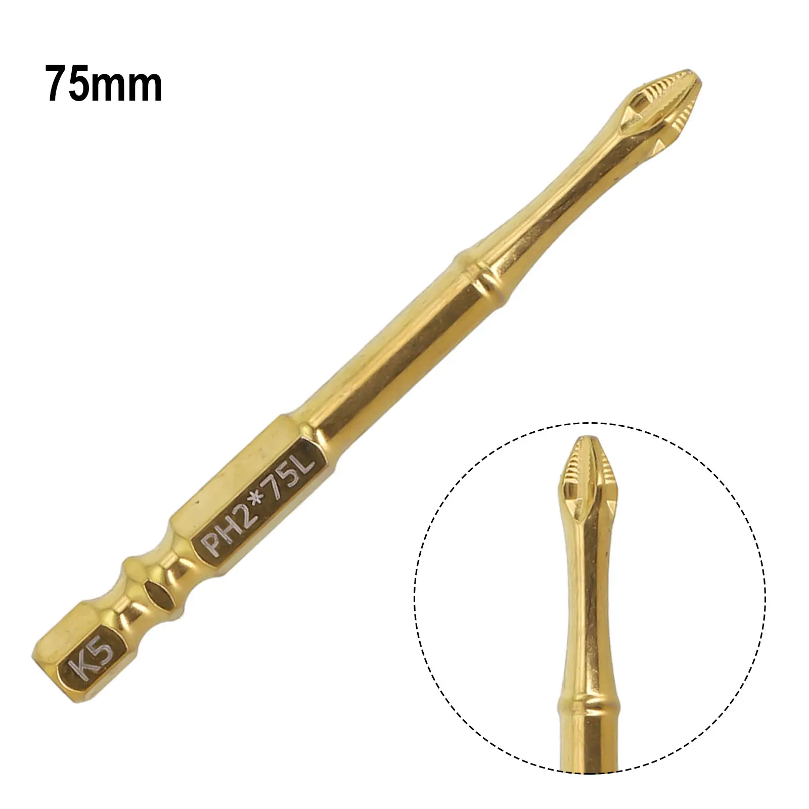 1 Pcs PH2 Screwdriver Bit With 6.3mm Hex Shank For Compatibility Electric And Manual Screwdriver Systems