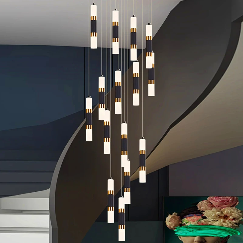 

Nordic home decoration, stair chandelier, living room and dining room Pendant lights, ceiling light, indoor lighting