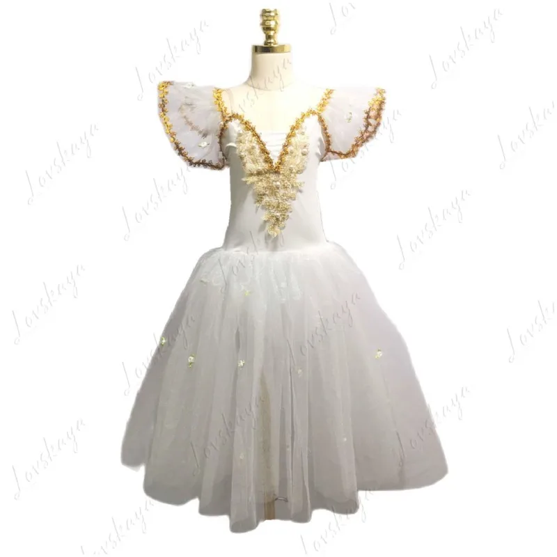 

Детское танцевальное платье, костюм «Лебединое озеро», балетное платье для взрослых, платье принцессы для маленьких лебединых девочек на подтяжках