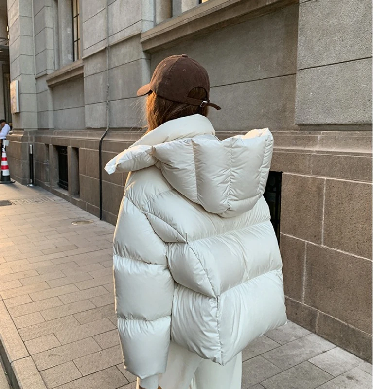 جديد أسفل الملابس المبطنة بالقطن المرأة الشتاء قصيرة سميكة موضة الملابس المبطنة بالقطن نسخة فضفاضة سترة مبطنة بالقطن #5