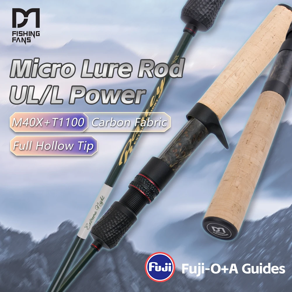 

Удочка FISHINGFANS RANCY 4.0 с кольцами FUJI O ALCONITE, тест 2-7г, 2-10г, карбоновый бланк T1100+M40X, мощный фрикцион 8 кг, рукоятка из пробки BIG DRAG UL L AA