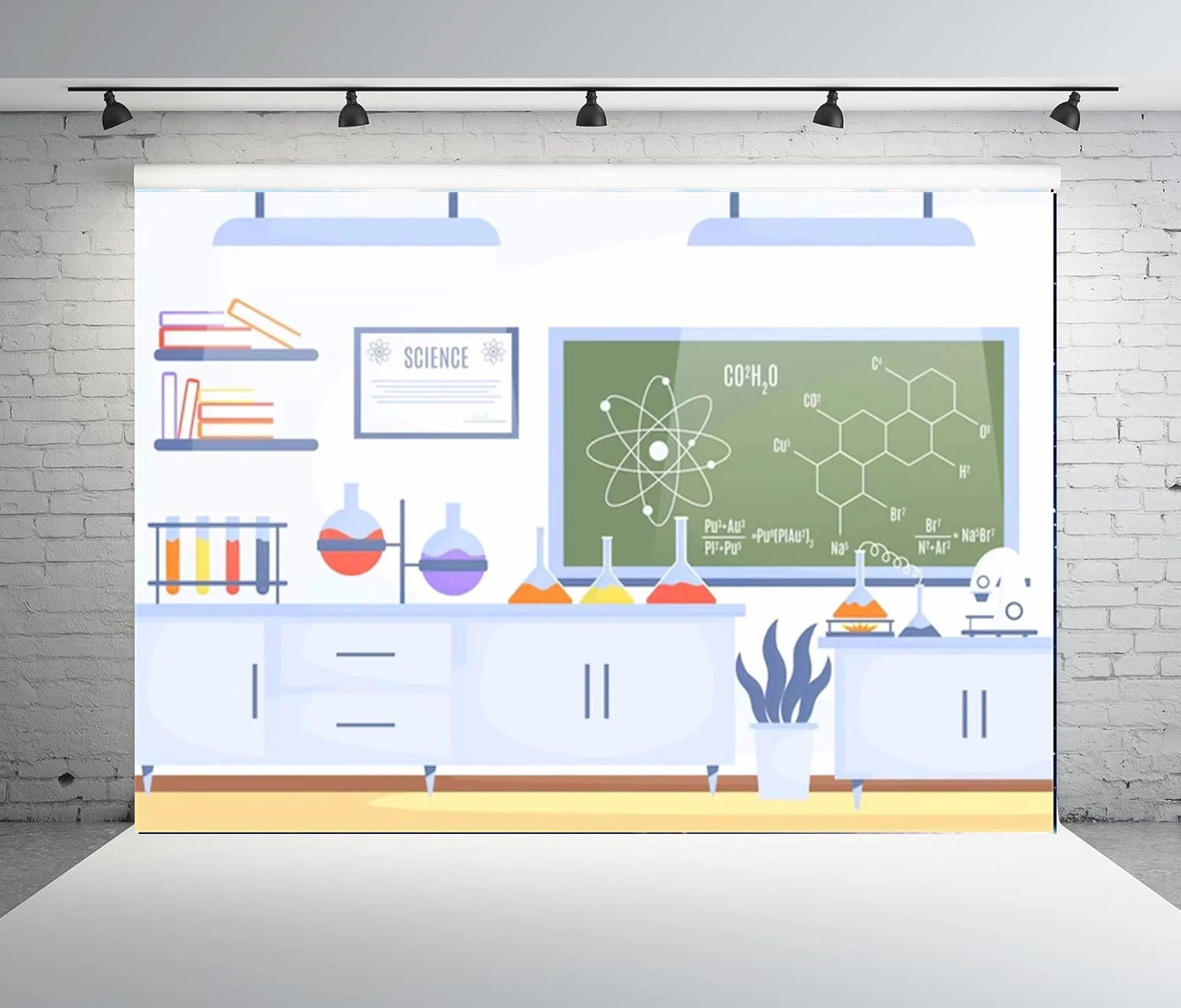 Science Lab Laboratory Scene Photography Backdrop Birthday Party Decorations Banner Background Photo Booth Supplies Poster