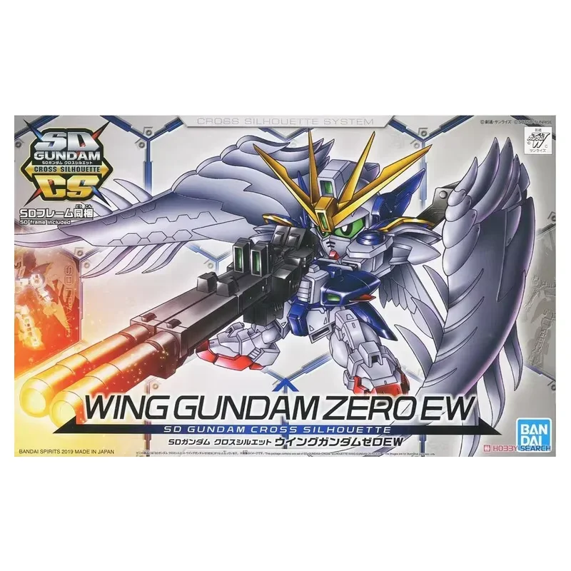 ORIGINAL BANDAI GUNDAM  SDCS WING Gundam ZERO EW PVC ANIME ACTION FIGURES ROBOT ASSEMBLE MODEL COLLECTION TOYS GIFT