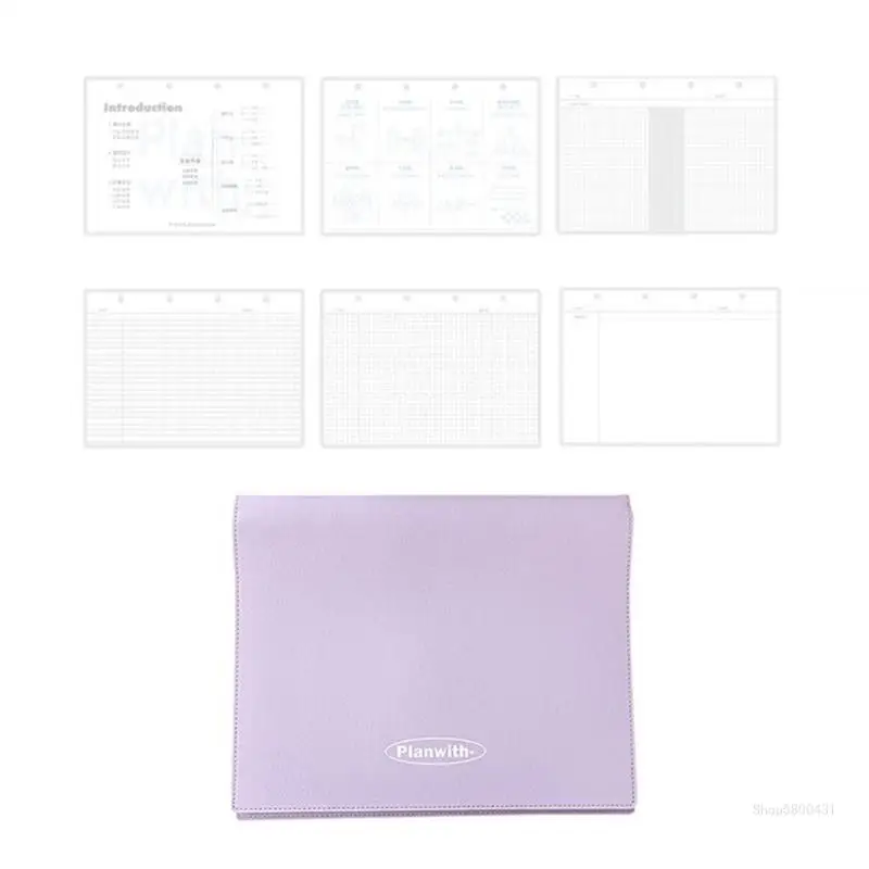 

Binder Journal Notebook 68 Pages Gridded/Dotted/Lined for Notes Plans Mind Map