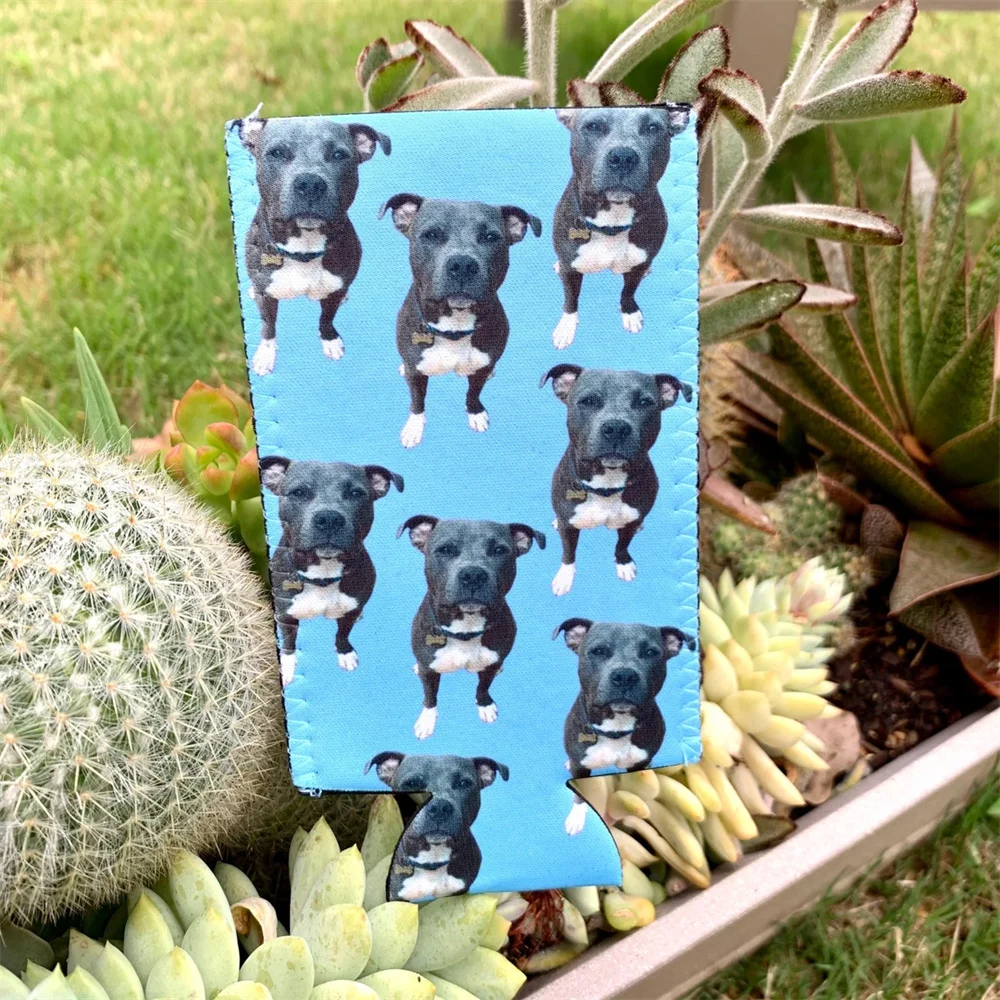 Custom Pet Gift, Personalized Pet Can Cooler, Slim Can Cooler with Your Photo, Pet Photo Gifts, Custom Can Cooler with your Phot