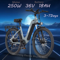ONESPORT OT05 Electric Bicycle 250W Motor 36V18.2AH Lithium Battery Hydraulic Disc Brake Electric Bike 27.5inch Tire City E-Bike