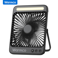 Warmco D4 Portable Desk Fan Rechargeable 20000mAh Camping Fan with Light,48Hrs Run Time 8\