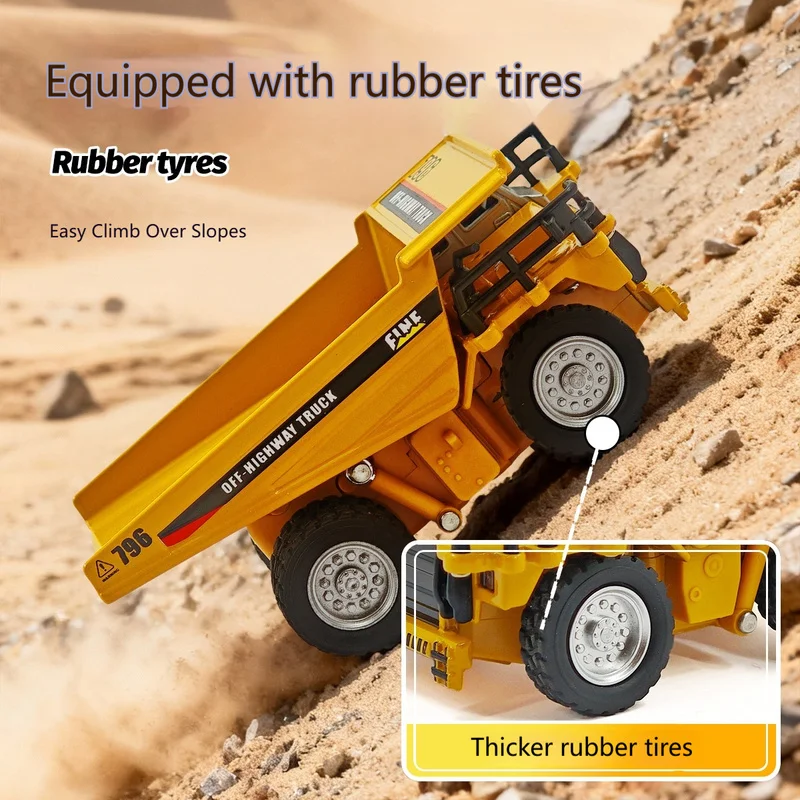 

Hot selling Hengguan new mini remote control engineering alloy dump truck multifunctional 1:64 lighting and sound effects toy
