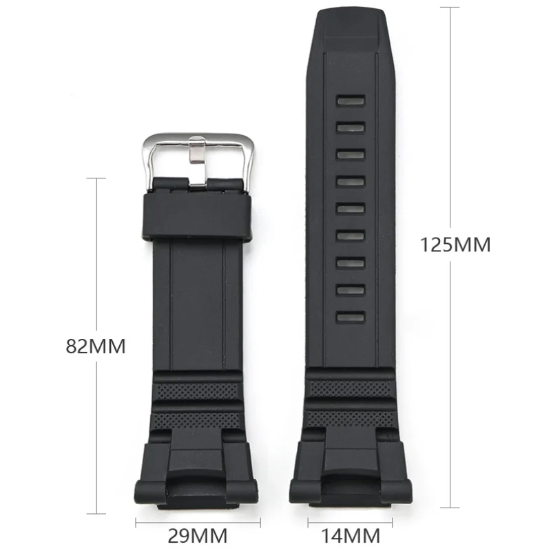 Resin TPU Watch Band for Electronic Watch 29-14mm Notched Strap Accessories Soft Rubber Replacement Wristband for Men Women