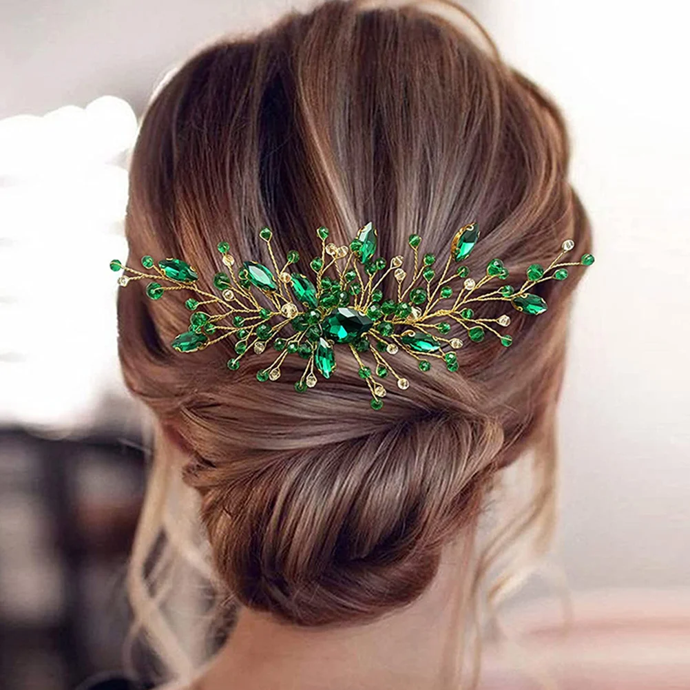 

Wedding Hair Comb for Bride Crystal Bridal Headpiece Decorative Shine Easy to Wear Stable Hold Women Party Dance Ball