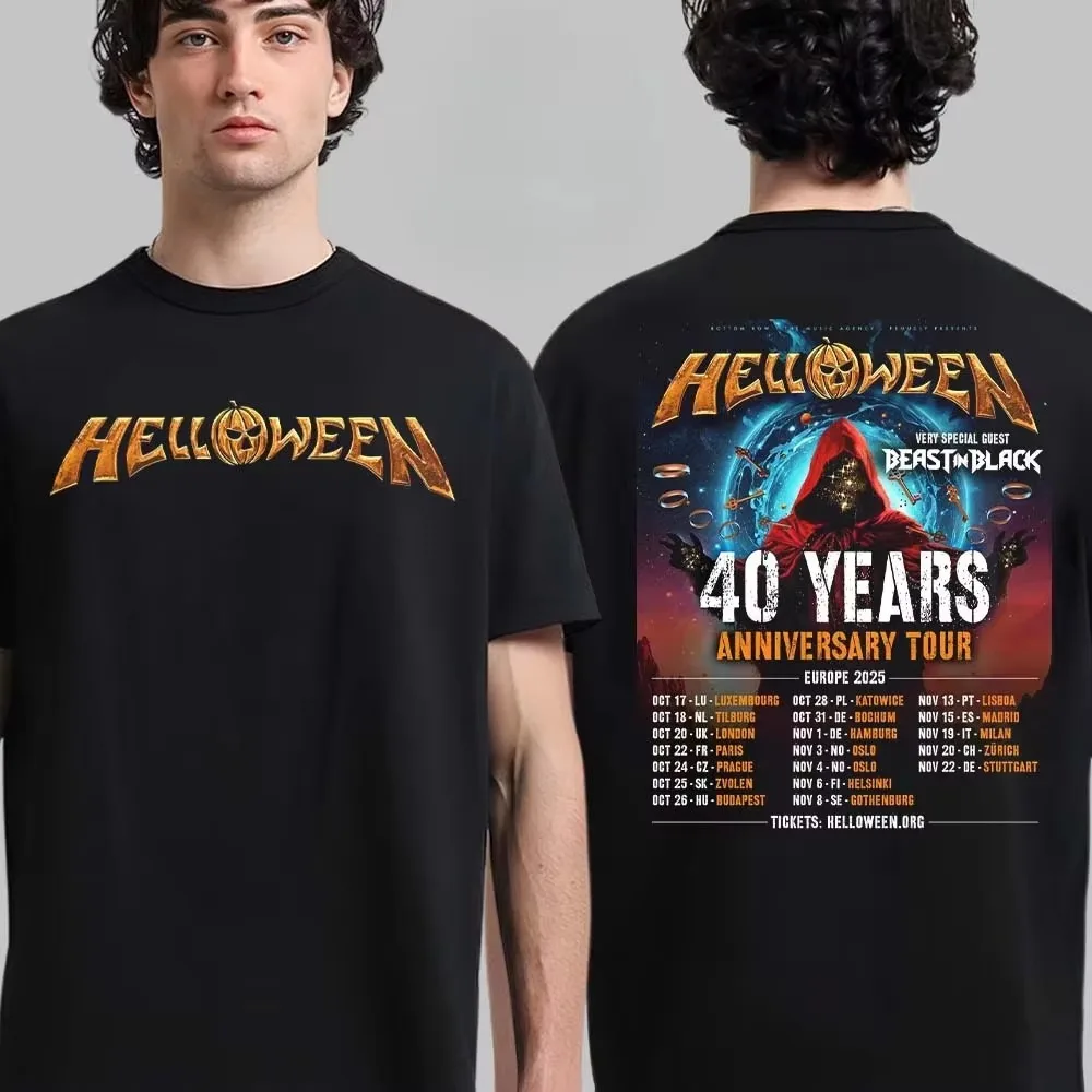 40th Anniversary North American Tour 2026 Helloween Power Metal Band Graphic T-Shirt Cotton Men Women Streetwear Tee