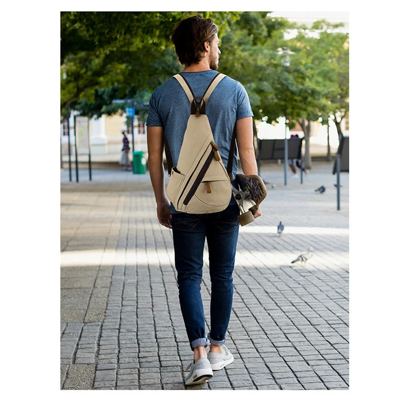 2024 nuovo marsupio moda uomo spalla Crossbody zaino Casual tela petto viaggio impermeabile di alta qualità