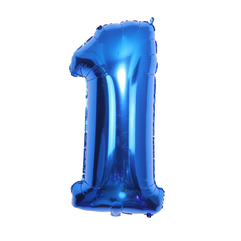 Palloncino Foil 32 pollici 1 pz numero 0 1 2 3 4 5 6 7 8 9 ragazzi ragazze festa di compleanno palloncini blu scuro forniture per feste