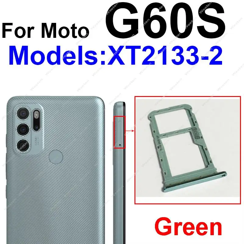 Sim Card Tray Slot Holder For Motorola Moto G10 G20 G30 G50 G60 G60S G50 5G  Reader Card Socket Adapter Replacement Parts