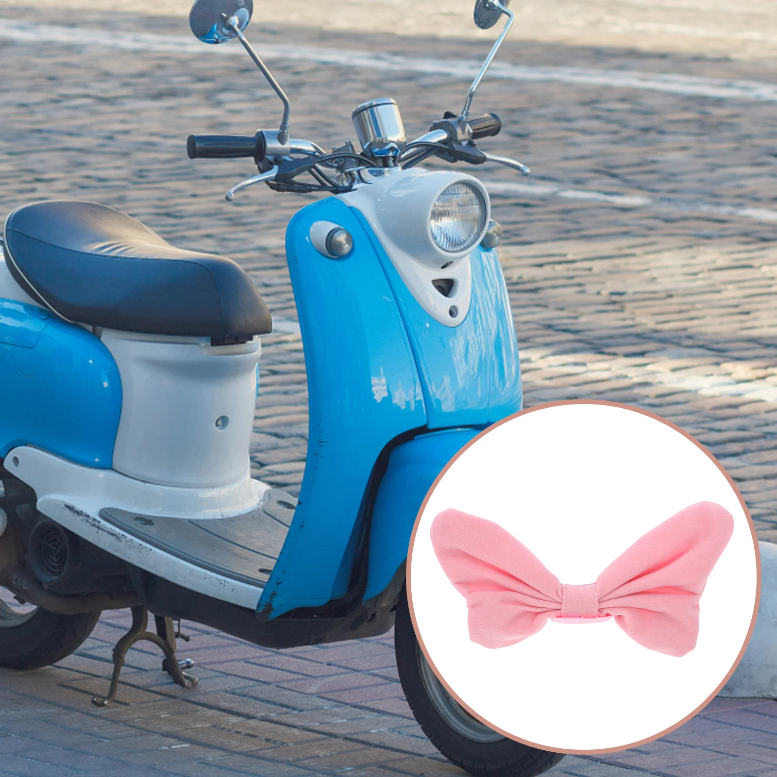 

2Pcs Princess Bowknot Scooter Motorcycle Decorations Cute Girls Pink Bowknot Sticker Easy Apply Vehicle Decor Girl Accessories