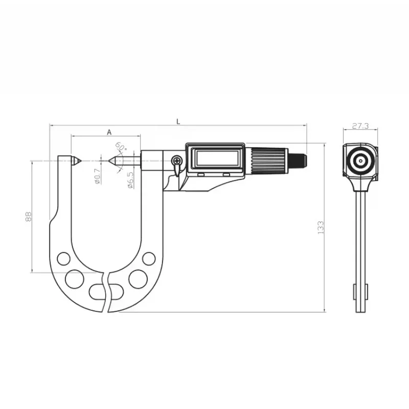 7-32mm Digital Disk Brake Micrometer 0.001 Resolution 18-43mm Electronic Disc Brake Micrometer