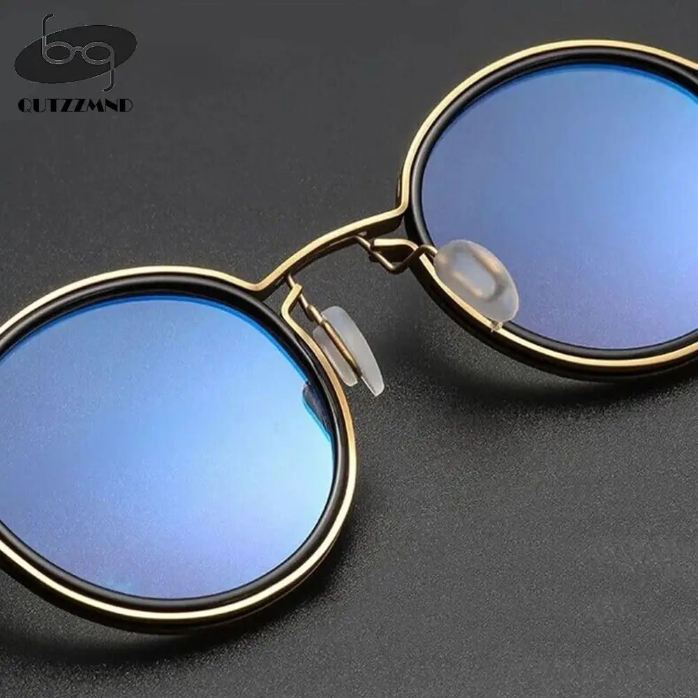 Retro Round Anti Blue Light Eyeglasses Men Women Office Computer Goggles Metal Frame Glasses Eye Protection High Quality