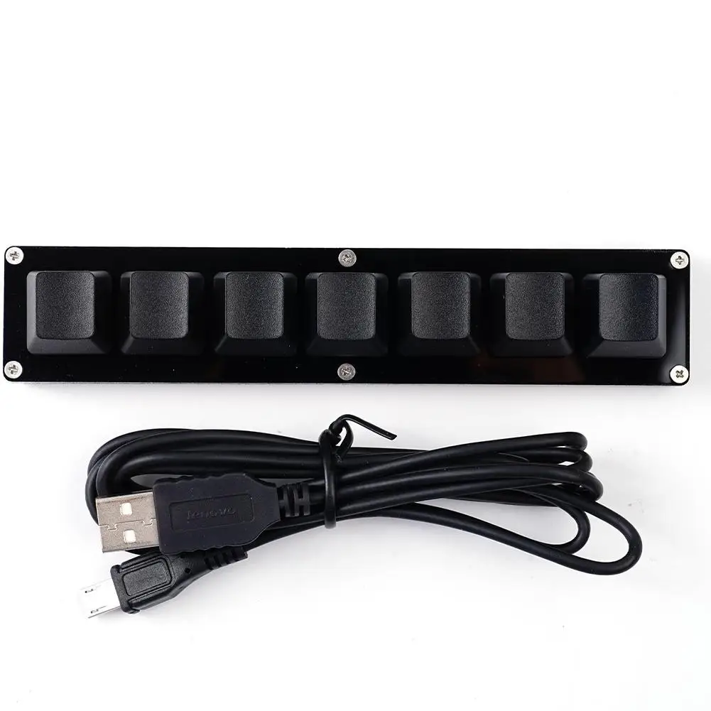 7 Keys Black Custom Mini Keypad Numpad Mechanical Keyboard OSU Programming Macro Keyboard For Photoshop Gaming D2K9