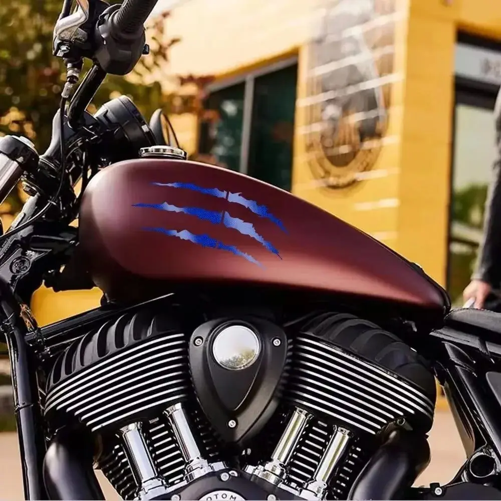 قطعتان من ملصقات مخلب الدراجة النارية - شارات فينيل عالية اللصق لخوذات موتوكروس ومعدات الدراجة، عالمية يمكنك صنعها بنفسك