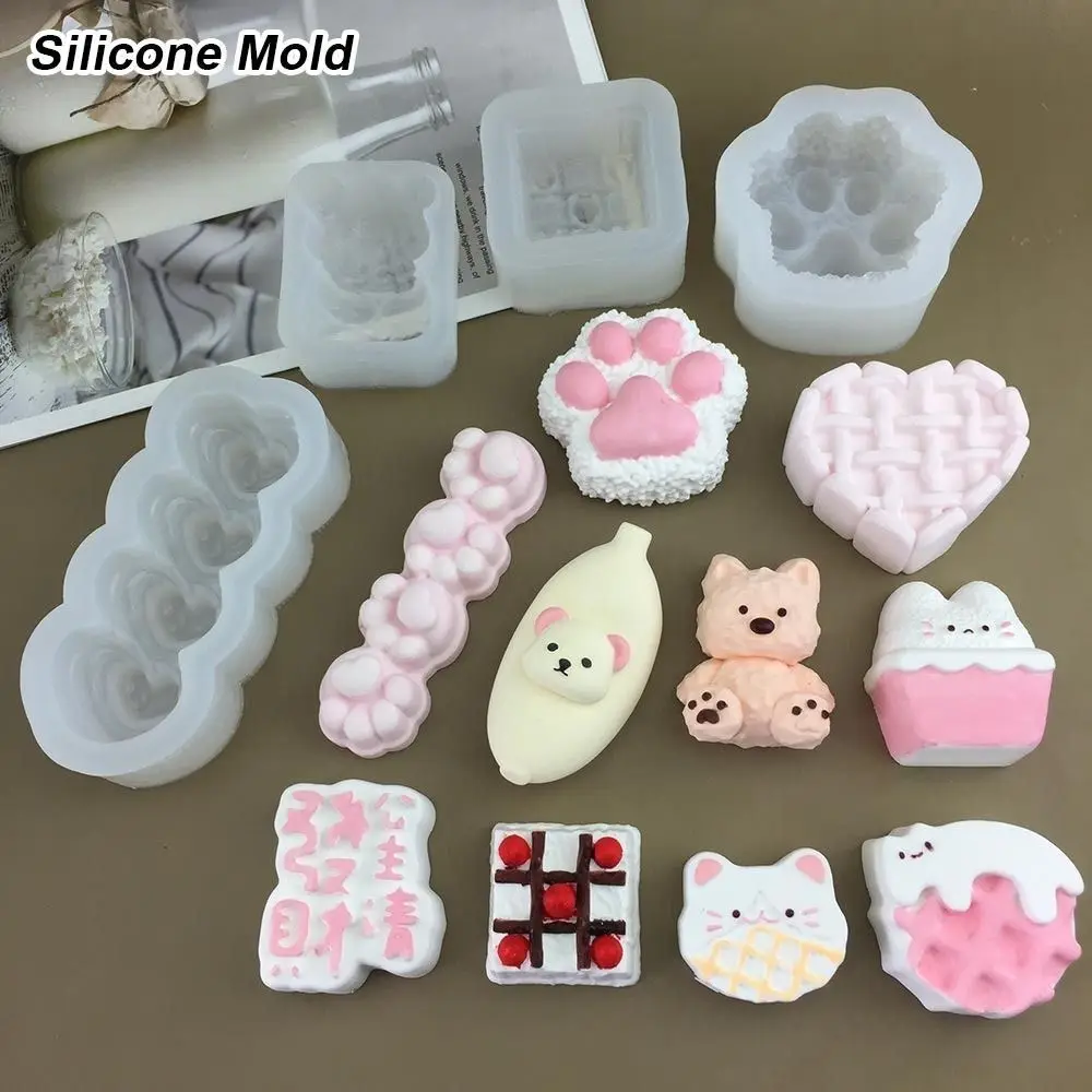 1Pcs Animal Bunny Kitten Silicone Mold Multifunctional Cartoon Cartoon Mold Cute Baking Mould