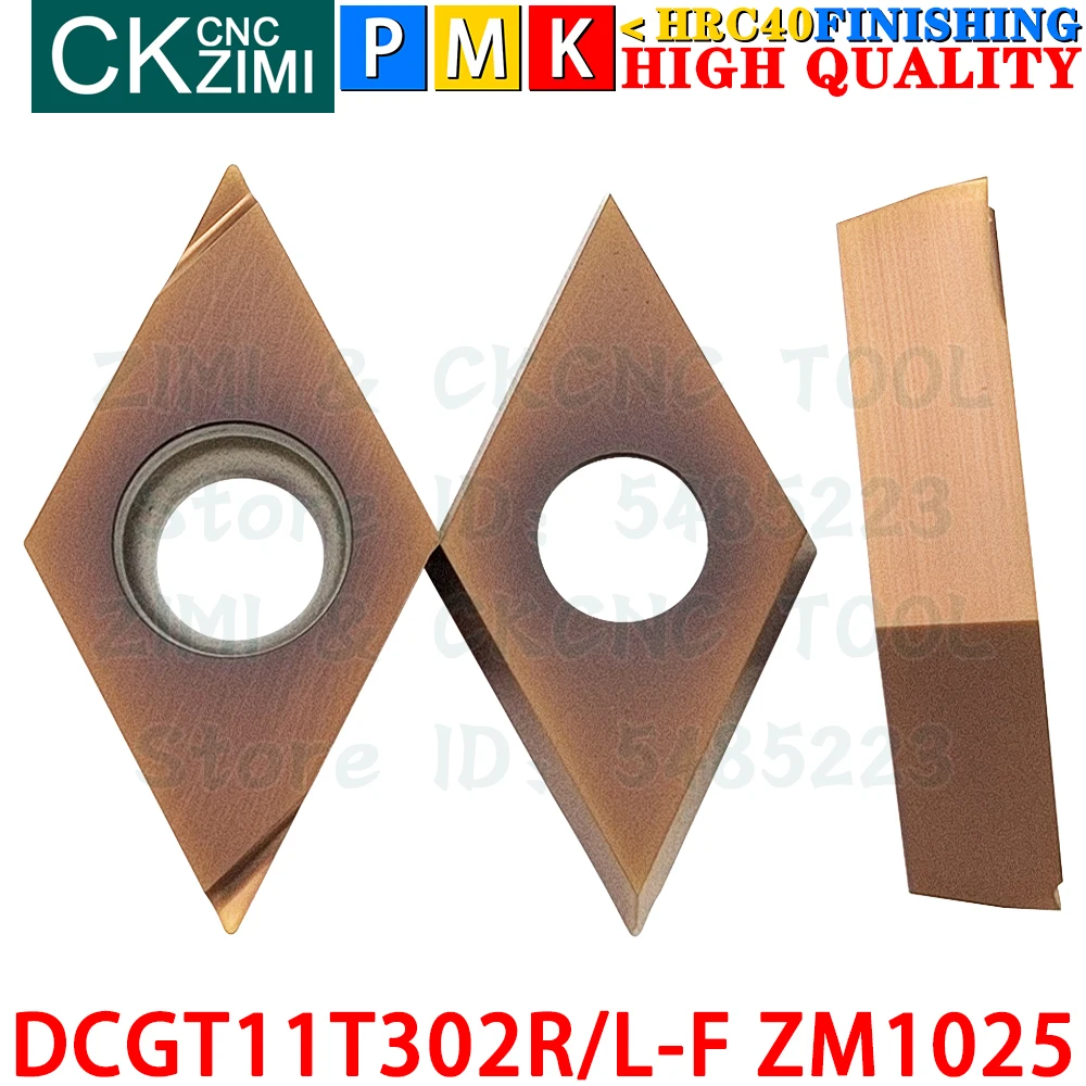 DCGT11T302R-F ZM1025 DCGT11T302L-F ZM1025 Inserti in carburo Lavorazioni meccaniche di precisione Utensili per inserti per tornitura esterna Tornio meccanico per metalli DCGT11T3 DCGT 11T3 CNC Utensili da taglio