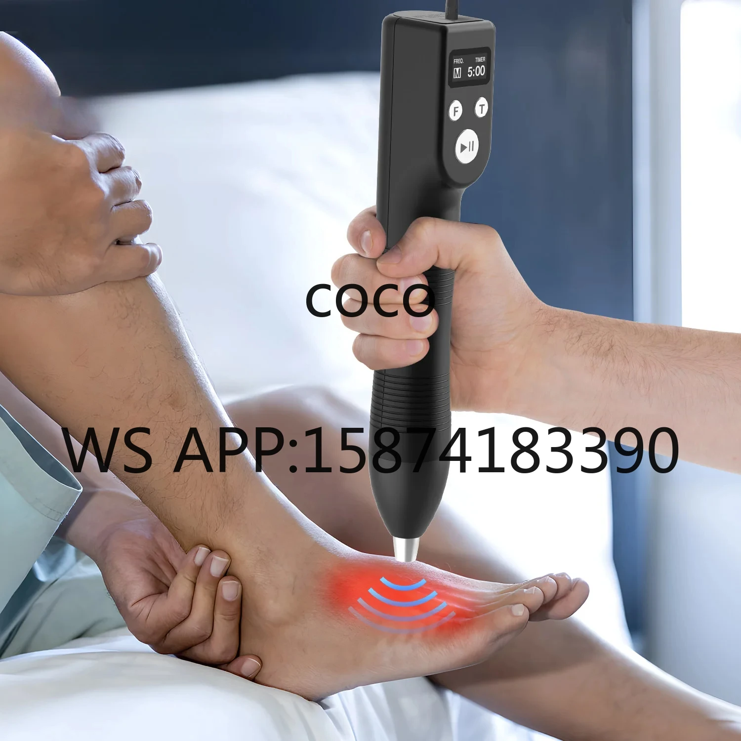 Portable Handheld ESWT Shock Wave Therapy Device Focused Wave Physical Therapy for Body Pain Relaxation