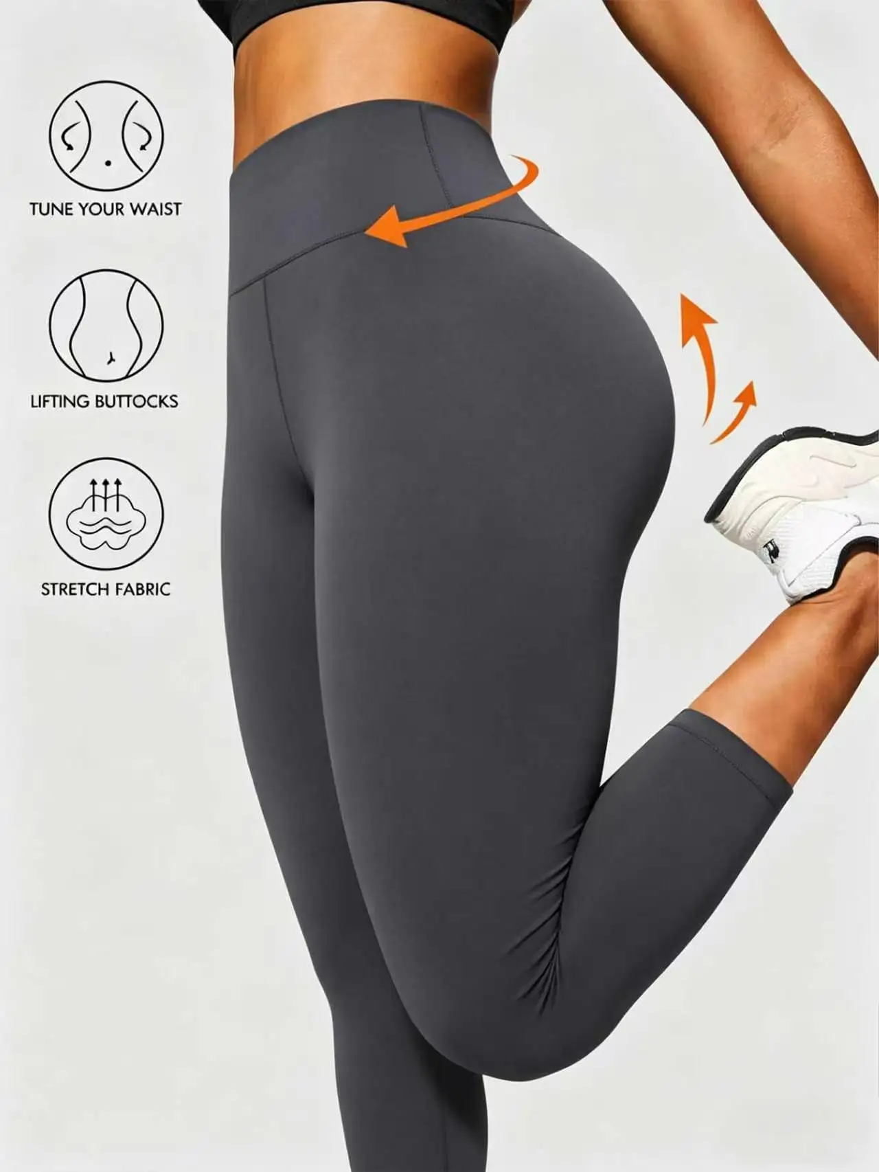 

Summer Skinny Pants, High Waist 7/8 Yoga Pants, Fitness Outdoor Cycling Jogging Sports Pants, Machine Washable