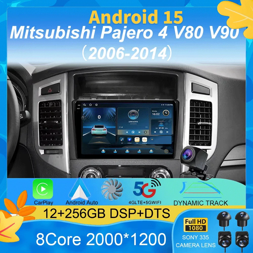 

Android 15 For Mitsubishi Pajero 4 V80 V90 2006-2014 8 Core 5G Car Radio Multimedia Video Player 2 din Carplay gsp QLED DSP
