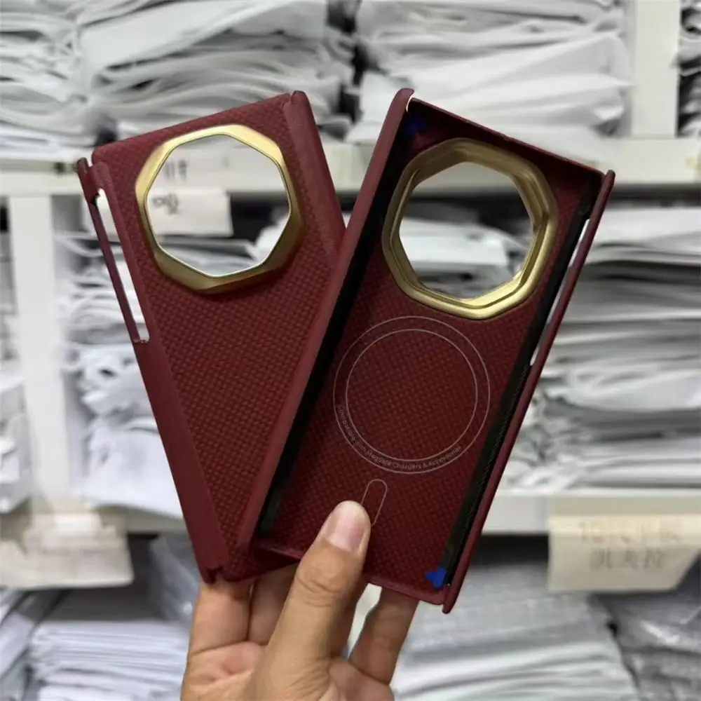 

Genuine Real Aramid Carbon Fiber Magsafe Case For Huawei Mate XT Double Hinge Protective Back Cover