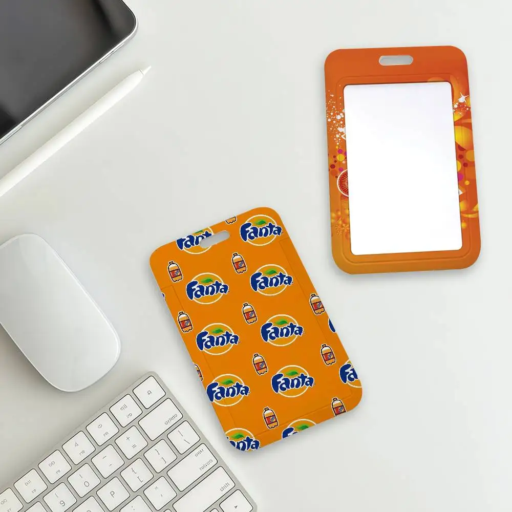 Fashion F-Fanta-S Orange Soda Card Holder Student Campus Meal Cards Public Transport Subway Cardcase