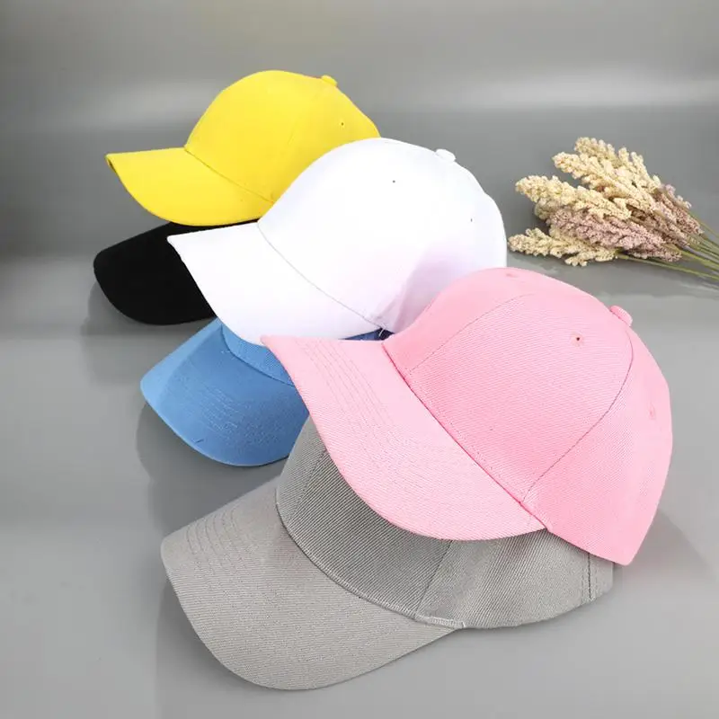 

Solid Color Children Baseball Cap Adjustable Summer Sun Hat For Boys Girls Outdoor Sports Sunscreen Cap Fashion Students Hats