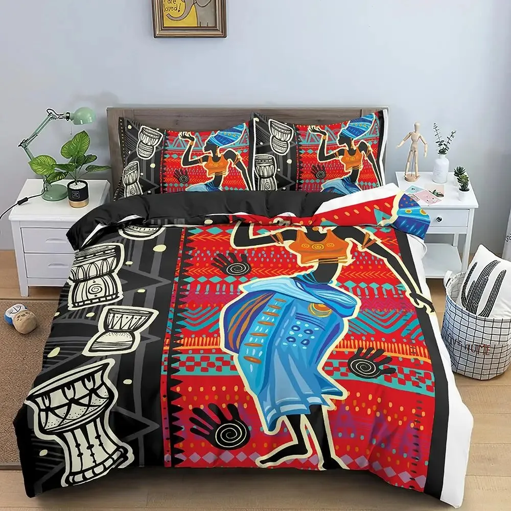 

Ethnic Dancing Beautiful Woman Comfortable Duvet Quilt Cover Pillowcase Bedding Set Children Bedroom Decoration Home Textile