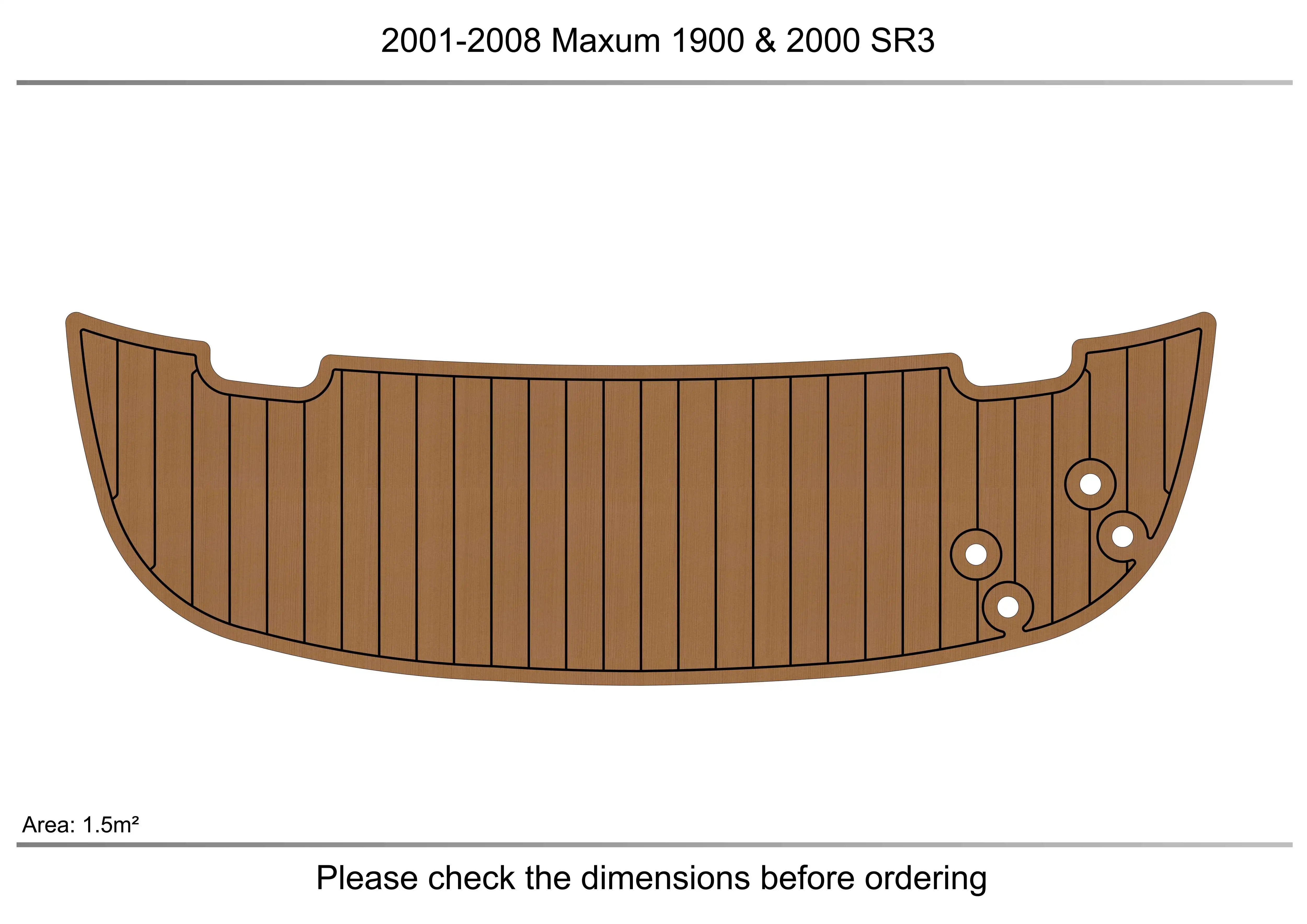 

2001-2008 Maxum 1900 SR swim platform 1/4" 6mm EVA fAUX carpet Water Ski Yacht Fishing Boat Non-slip mat floor