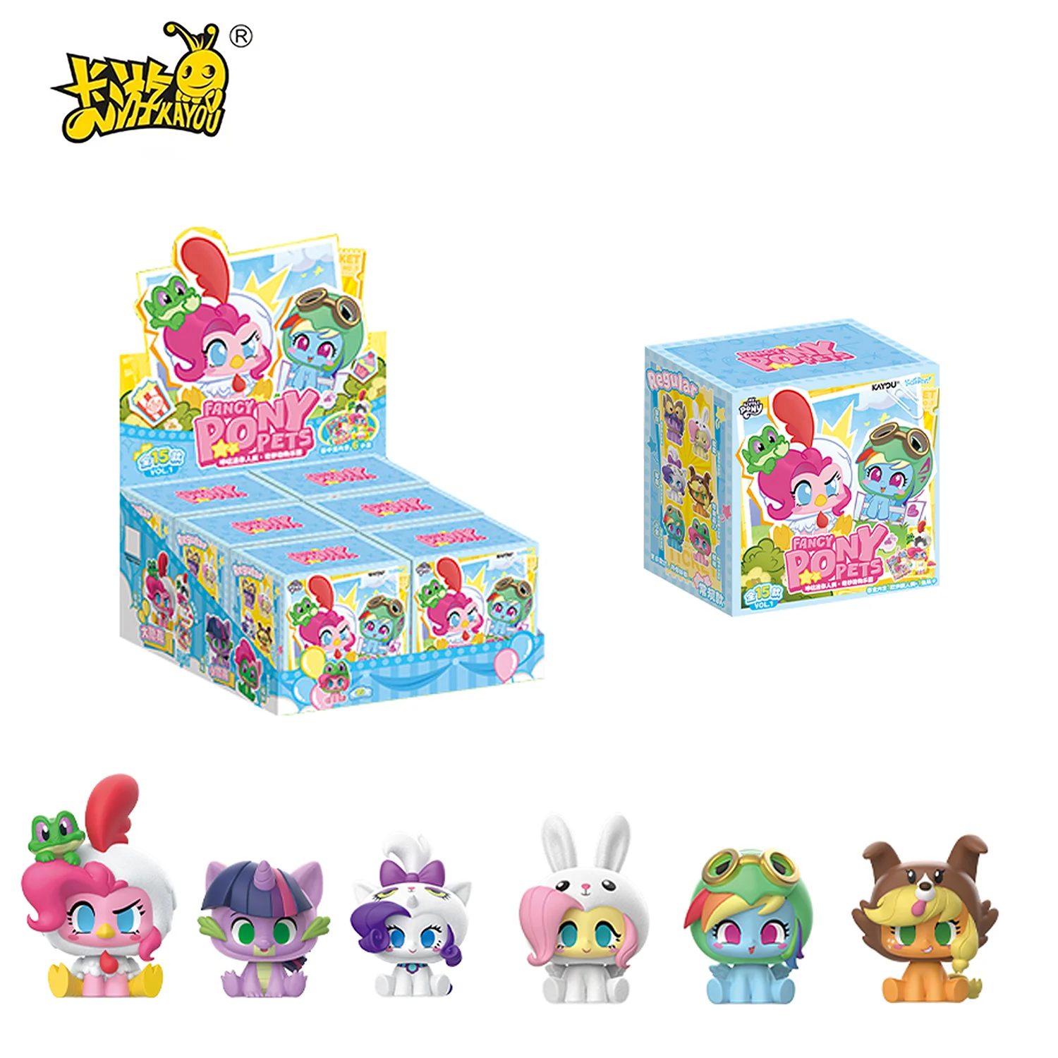Genuino KAYOU My Little Pony Blind Box Fancy Pony Pets Series Anime Action Figure Guess Bag Cute Doll Mystery Box Collection Toy