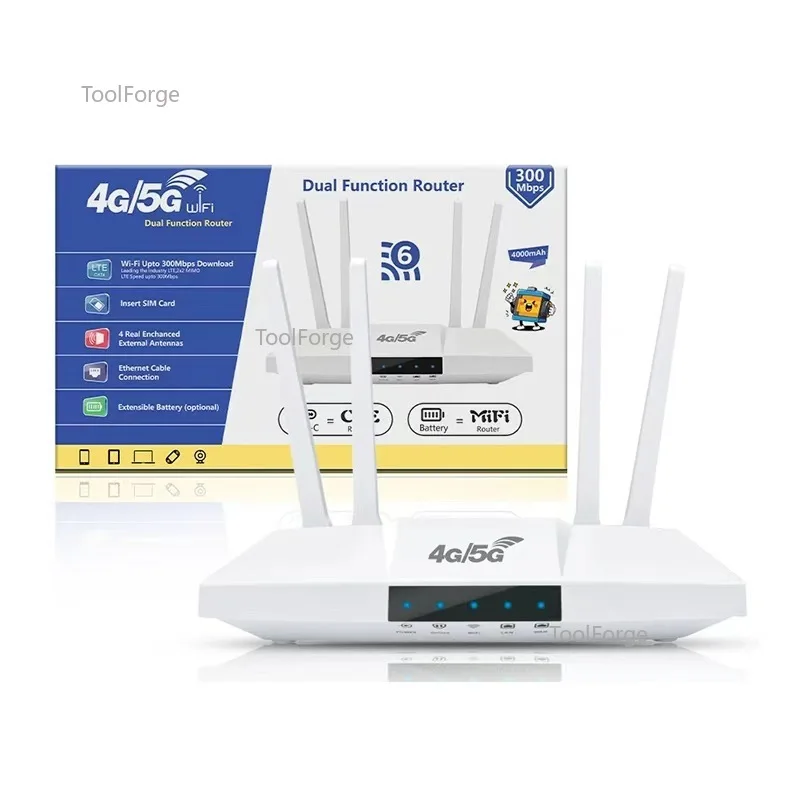 MC118 CPE Router Home Shared WIFI6 Wireless Router Single Network Port Removable Battery 4G Router