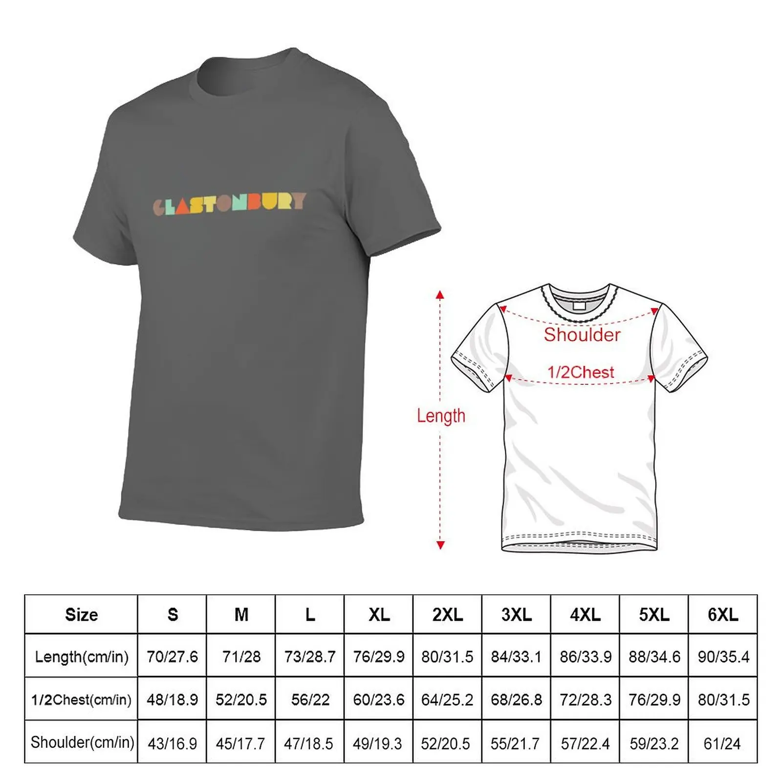 Glastonbury Vintage T-Shirt t shirts for man cotton soft cotton t shirts high quality anime t shirts for man T-Shirt