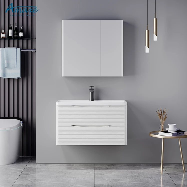 مشروع الفندق الفاخرة الحمام بالباطل الحديثة مزدوجة أدراج الطب خزانة واحدة بالوعة الحائط مجموعات الحمام #3