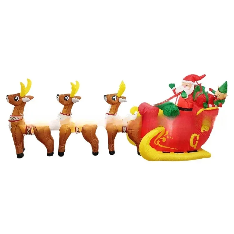 

Cross-border special 3.6-meter 3 deer-pulled Christmas air model, festival venue arrangement ornaments, elk sleigh air model