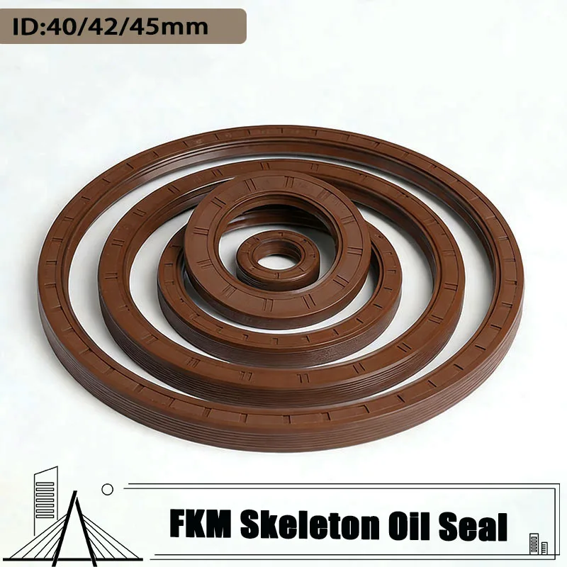 TC40/42/45FKM Skeleton Oil Seal Double Lip Spring High Temp Wear Resistant