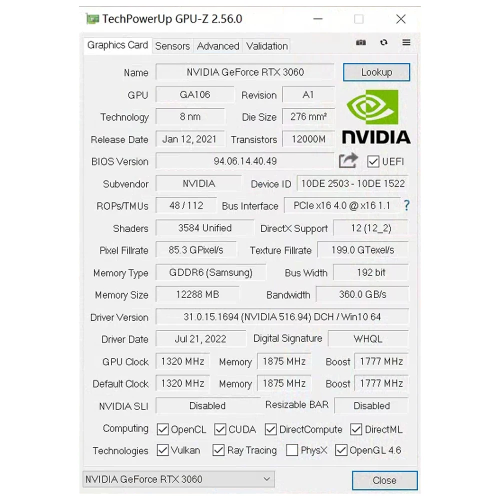 بطاقة رسومات SOYO RTX 3060 سعة 12 جيجابايت GDDR6 192Bit PCI Express 4.0 × 16 8Pin NVIDIA GPU Rtx 3060 بطاقة فيديو للألعاب Placa De Video