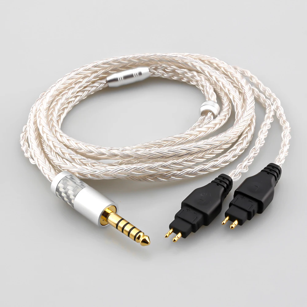 Cable de auriculares balanceado XLR, 16 núcleos, chapado en plata 99%, 2,5mm, 3,5mm, para Sennheiser HD580, HD600, HD650, HDxxx, HD660S, HD58x, HD6xx