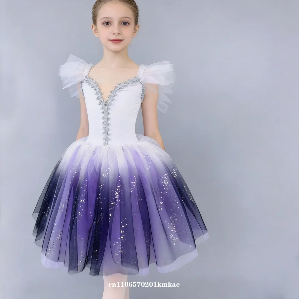 Children's Ballet Skirt, Girls' Dance Skirt, Sequin Dress, Children's Dance Skirt, Collective Program Performance Clothing New