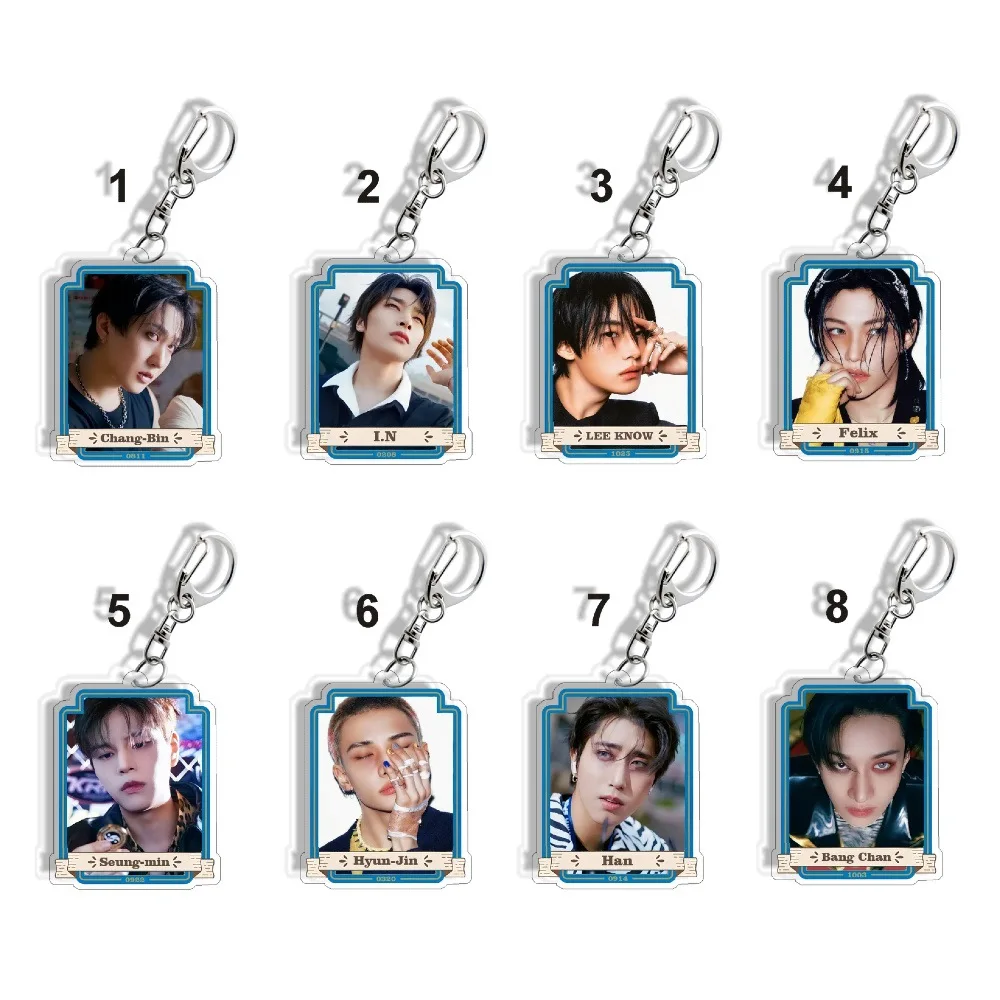 

K-POP Stray Kids Cute Cartoon Acrylic Keychain SKZOO Acrylic Keychain Felix, KARMA, Han Zhicheng Pendant Keychain