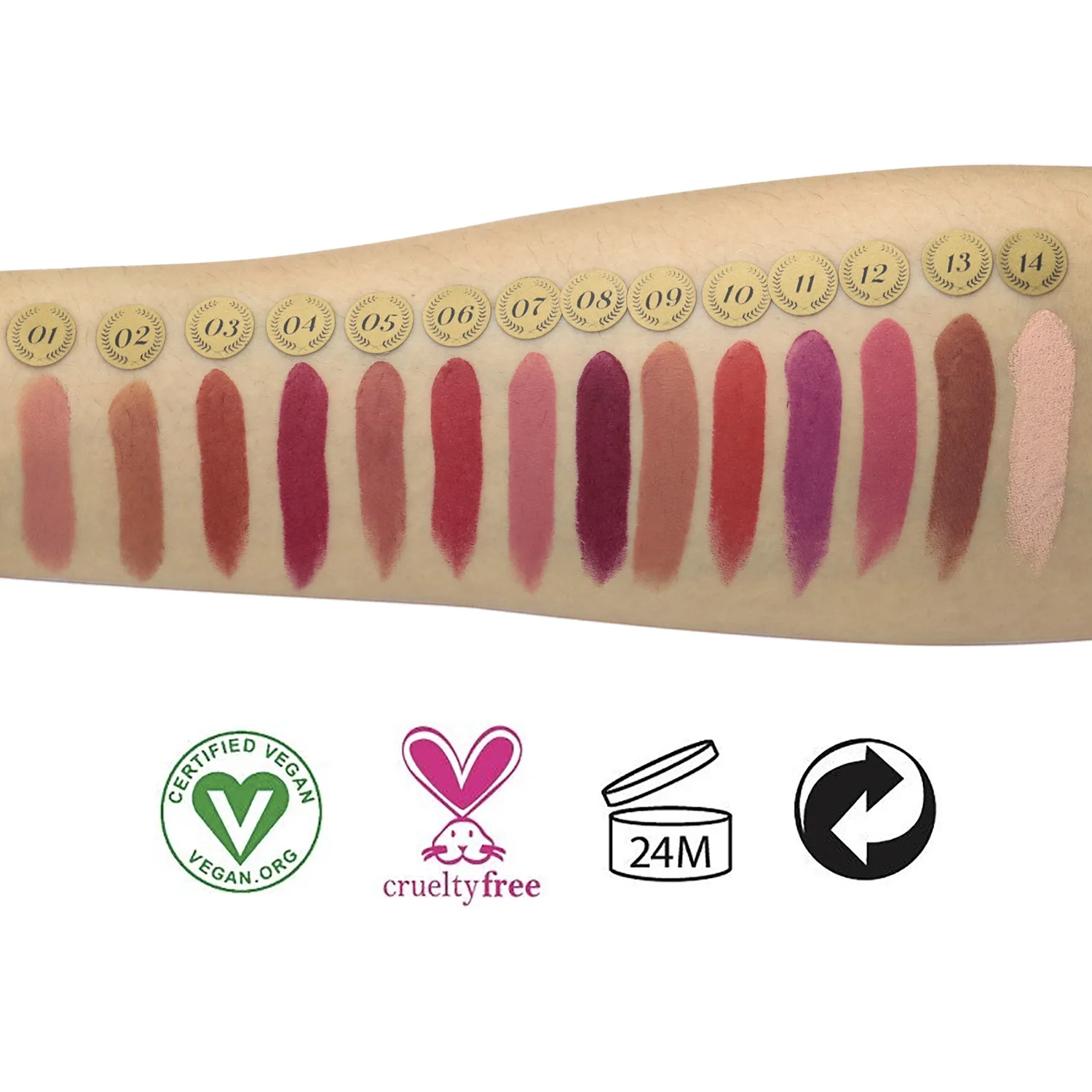 14 Colors Bold Lipstick Customized Logo Lip Tint,Long Lasting Lip Senior Private Label Matte Lip Makeup