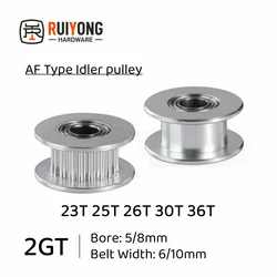 2GT GT2 Timing Pulley idler pulley  23T25T26T30T36Teeth AF Type Bore 5/8mm  Belt Width 6/10mm Belt bearing 3D printed parts