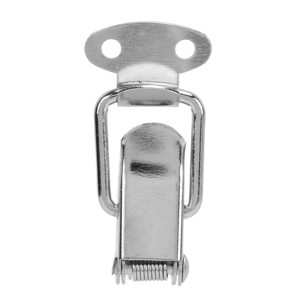 20PCS Small Size Clasp Lock Spring Loaded Stainless Steel Spring Lock Mounting Screws Duckbill Buckle Box Latch Tool Box