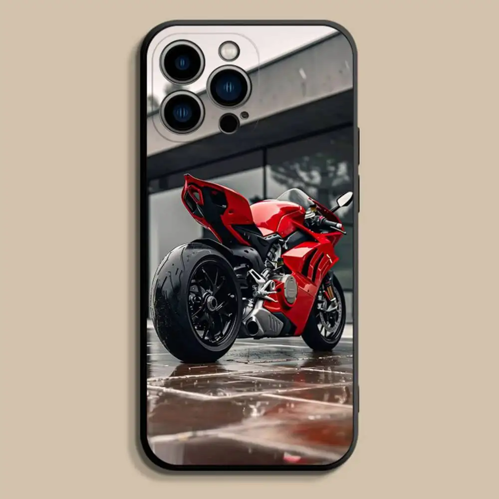 Cool D-DucatiesES-Is Funda de teléfono para iPhone 17,16,15,14,13,12,Pro,Max,Plus,E,SE4,Air,Mini Funda suave negra